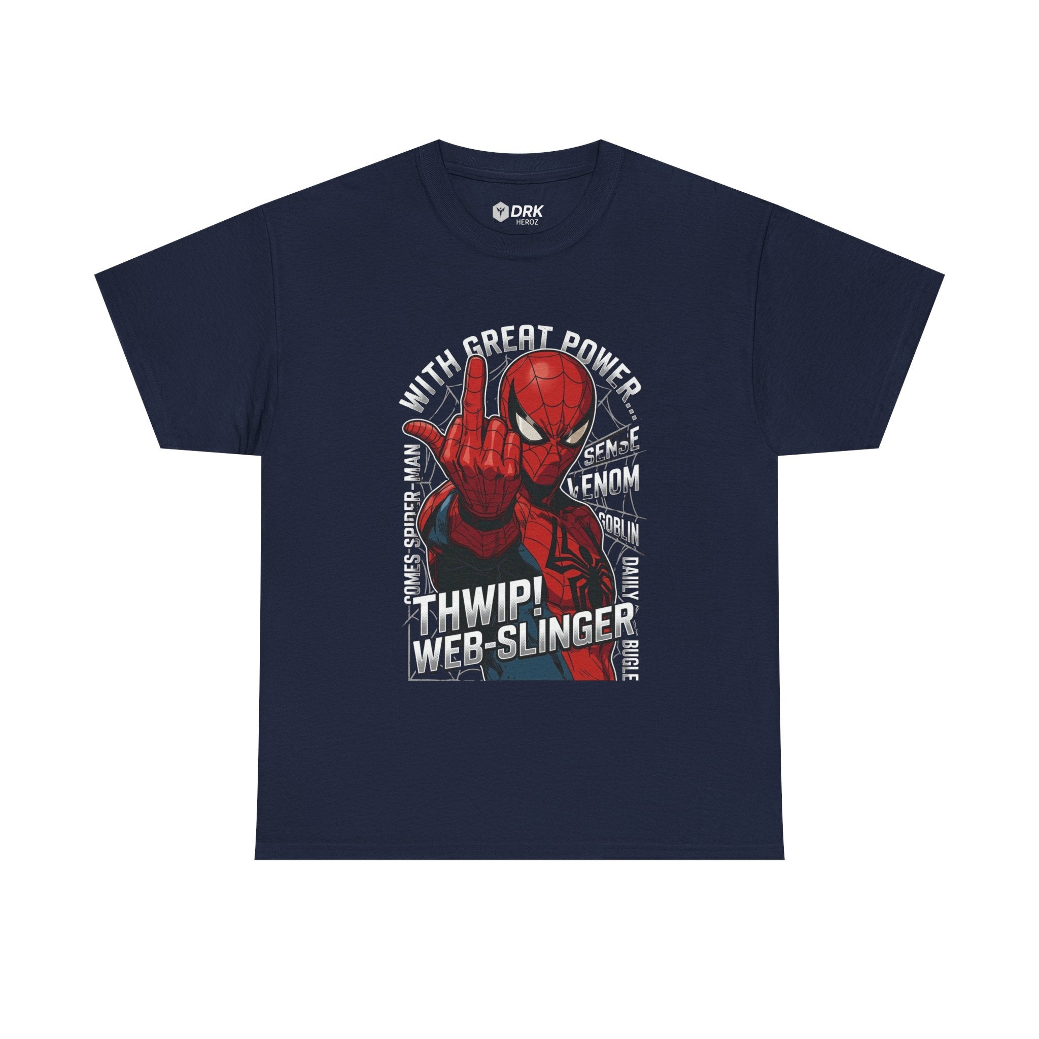 Marvel Spider-Man 'Gives the Finger' Comic Tee — Web-Slinger Graphic T-Shirt