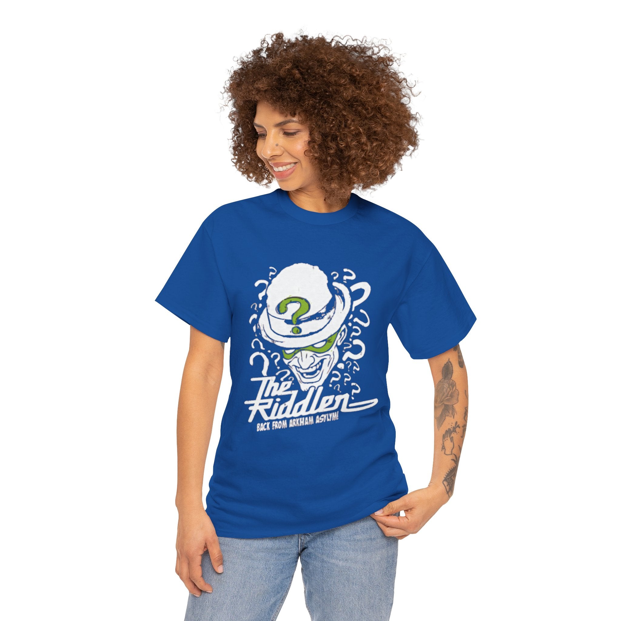 The Riddler T-Shirt – Vintage DC Batman Villain Graphic Tee | Gotham Puzzle Design