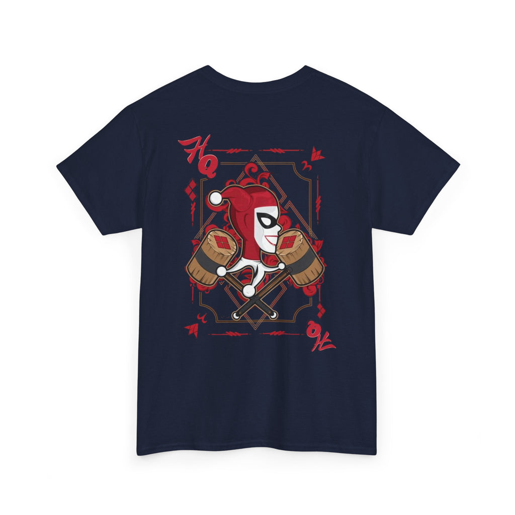 Harlequin Heart Tee — Joker-Inspired Playing Card Graphic T-Shirt