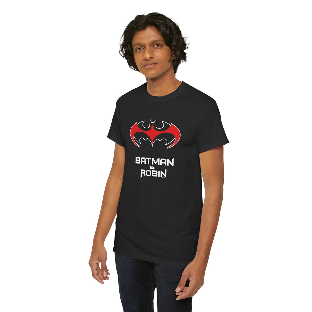 Batman & Robin 1997 Red Bat Emblem T‑Shirt - Batfamily shirt - George Clooney 90s Batman movie shirt