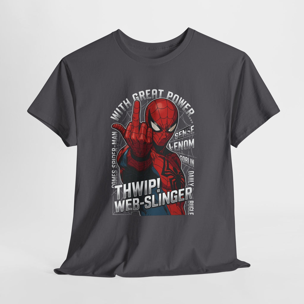Marvel Spider-Man 'Gives the Finger' Comic Tee — Web-Slinger Graphic T-Shirt