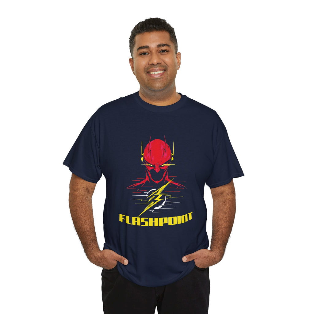 Flashpoint DC Flash Unisex T-shirt - Barry Allen Speed Force Graphic Tee - Dark Superhero Streetwear