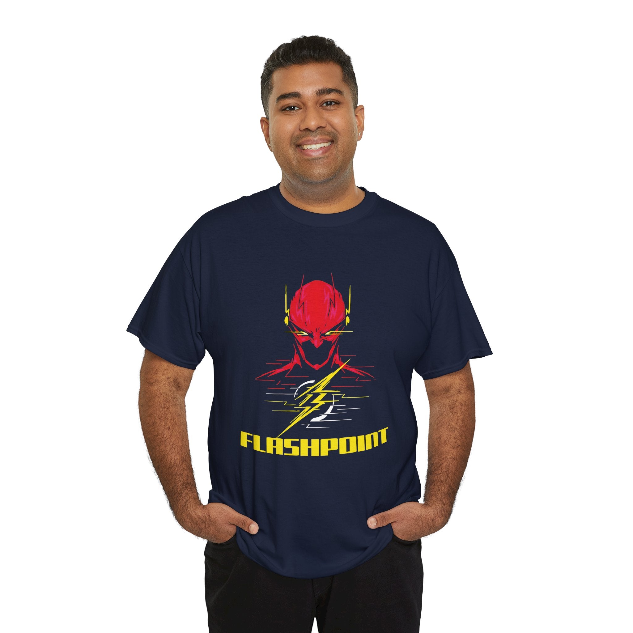 Flashpoint DC Flash Unisex T-shirt - Barry Allen Speed Force Graphic Tee - Dark Superhero Streetwear