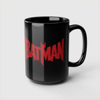 Batman Movie 2022 Red Logo Black Mug — 11oz & 15oz Ceramic Coffee Cup