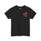 Harlequin Heart Tee — Joker-Inspired Playing Card Graphic T-Shirt