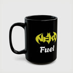 Nerd Fuel Black Morning Coffee Mug — Nerd Batman Logo 11oz/15oz