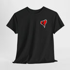 Harlequin Heart Tee — Joker-Inspired Playing Card Graphic T-Shirt