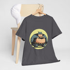 Funny Chubby Bat Hero T‑Shirt — Cute Fat Batman Parody Tee