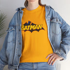 Batman  DC Comics inspired Logo T‑Shirt — Retro Yellow & Red Batman Emblem Tee