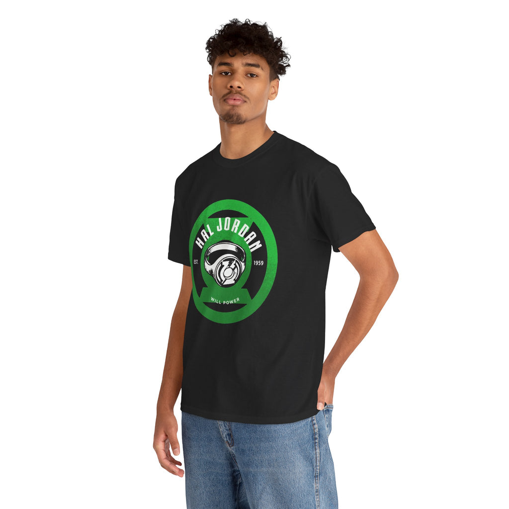 Green Lantern Hal Jordan Retro Logo Basketball T-Shirt