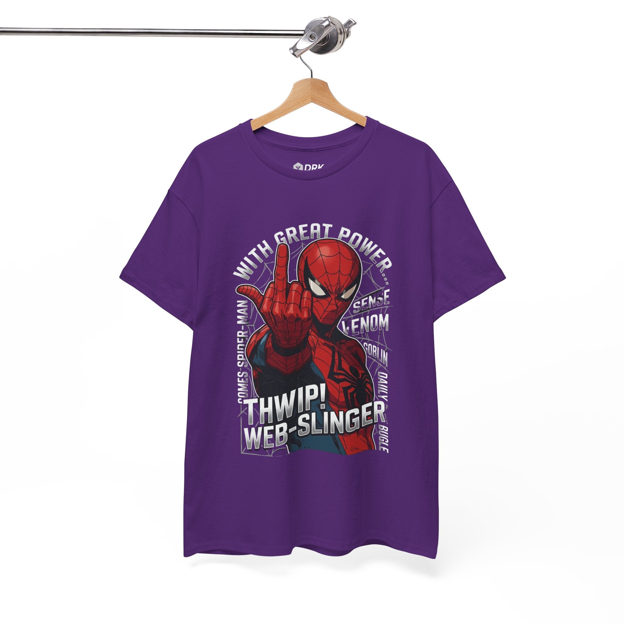 Marvel Spider-Man 'Gives the Finger' Comic Tee — Web-Slinger Graphic T-Shirt