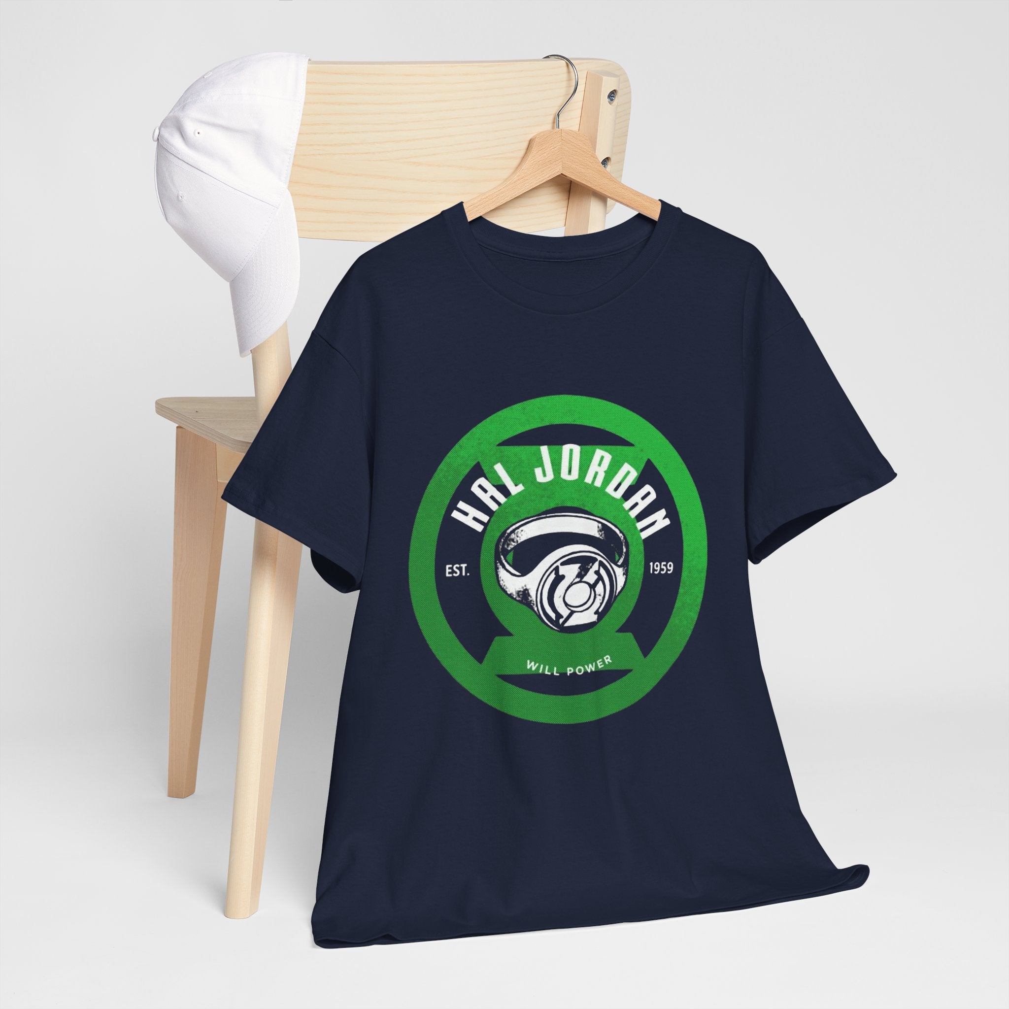 Green Lantern Hal Jordan Retro Logo Basketball T-Shirt