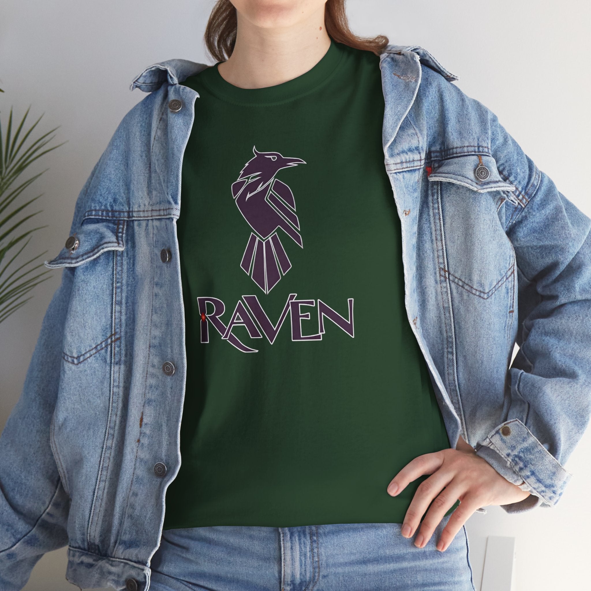 Teen Titans Raven Graphic Tee — Purple Geometric Raven Shirt