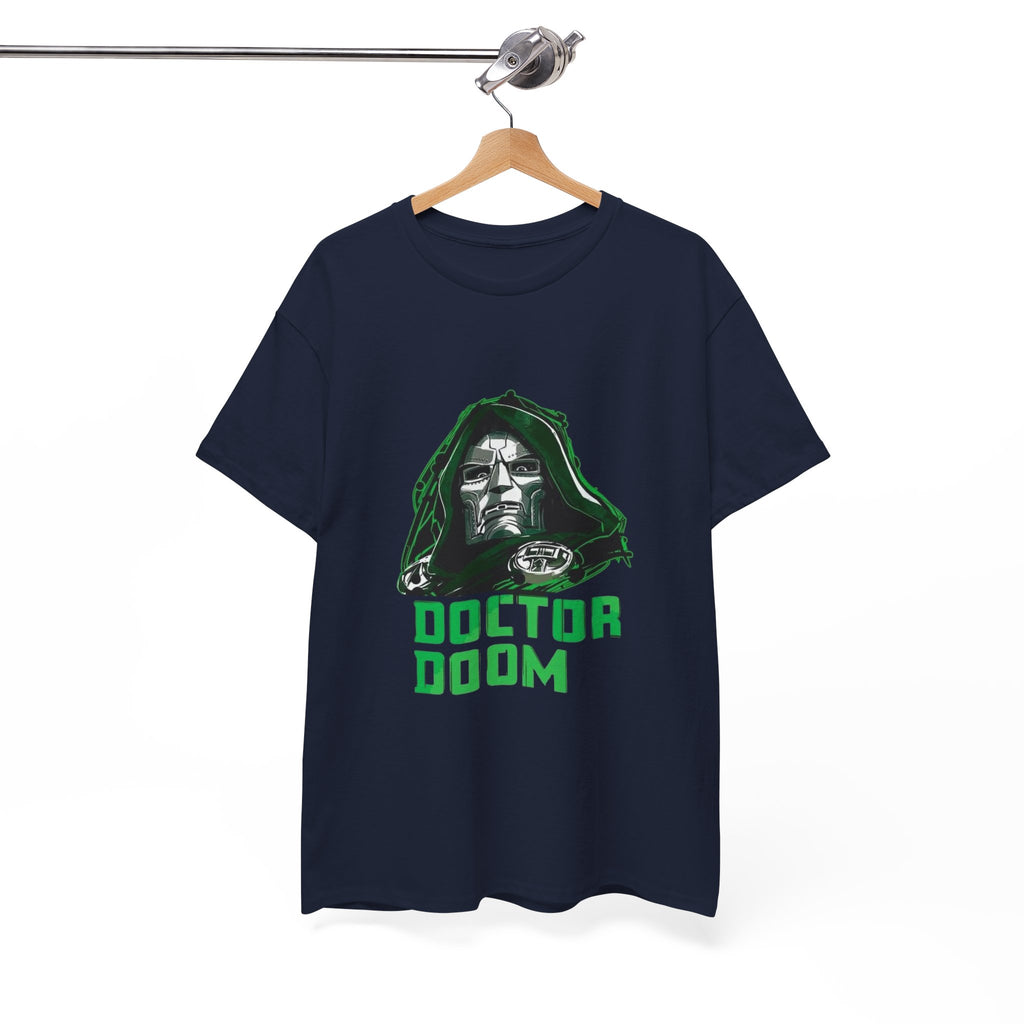 Doctor Doom Retro Green Villain Portrait T-Shirt — Avengers Graphic Tee