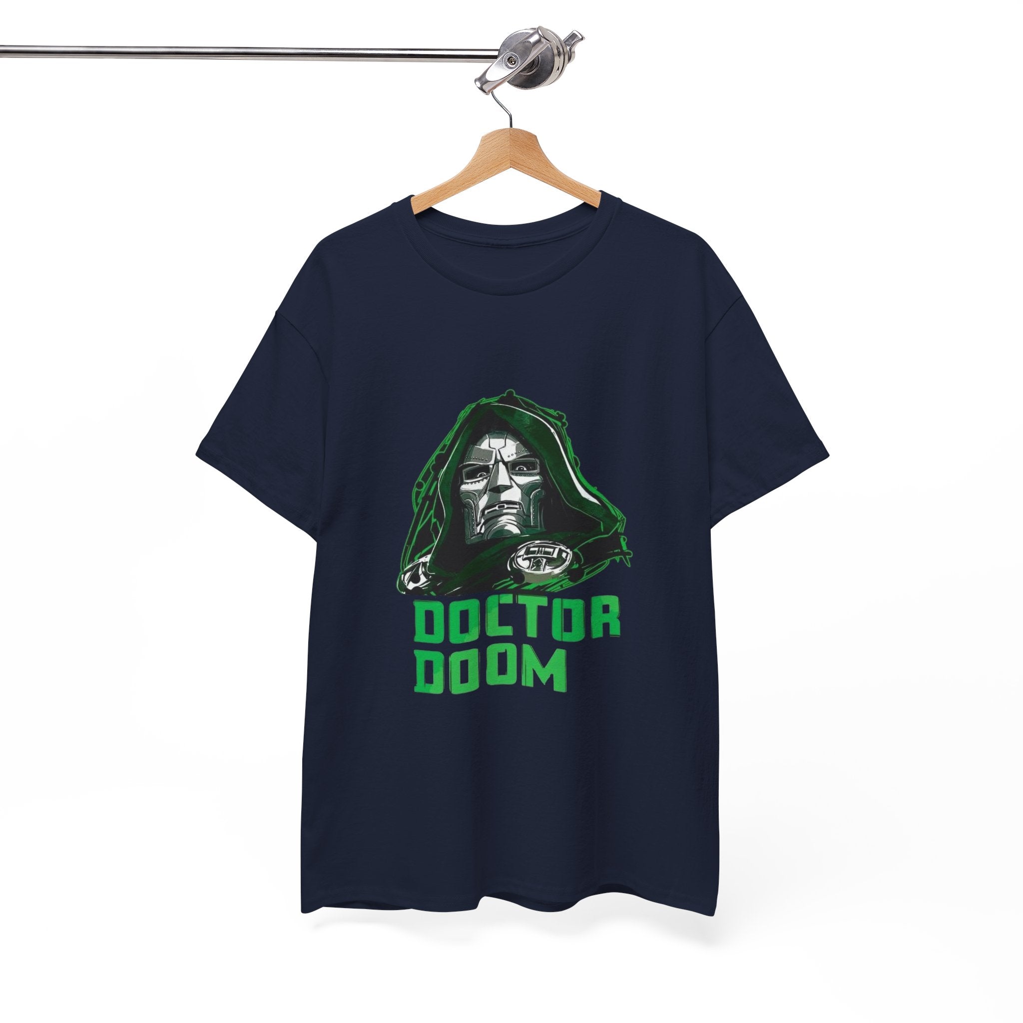 Doctor Doom Retro Green Villain Portrait T-Shirt — Avengers Graphic Tee