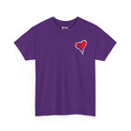 Harlequin Heart Tee — Joker-Inspired Playing Card Graphic T-Shirt