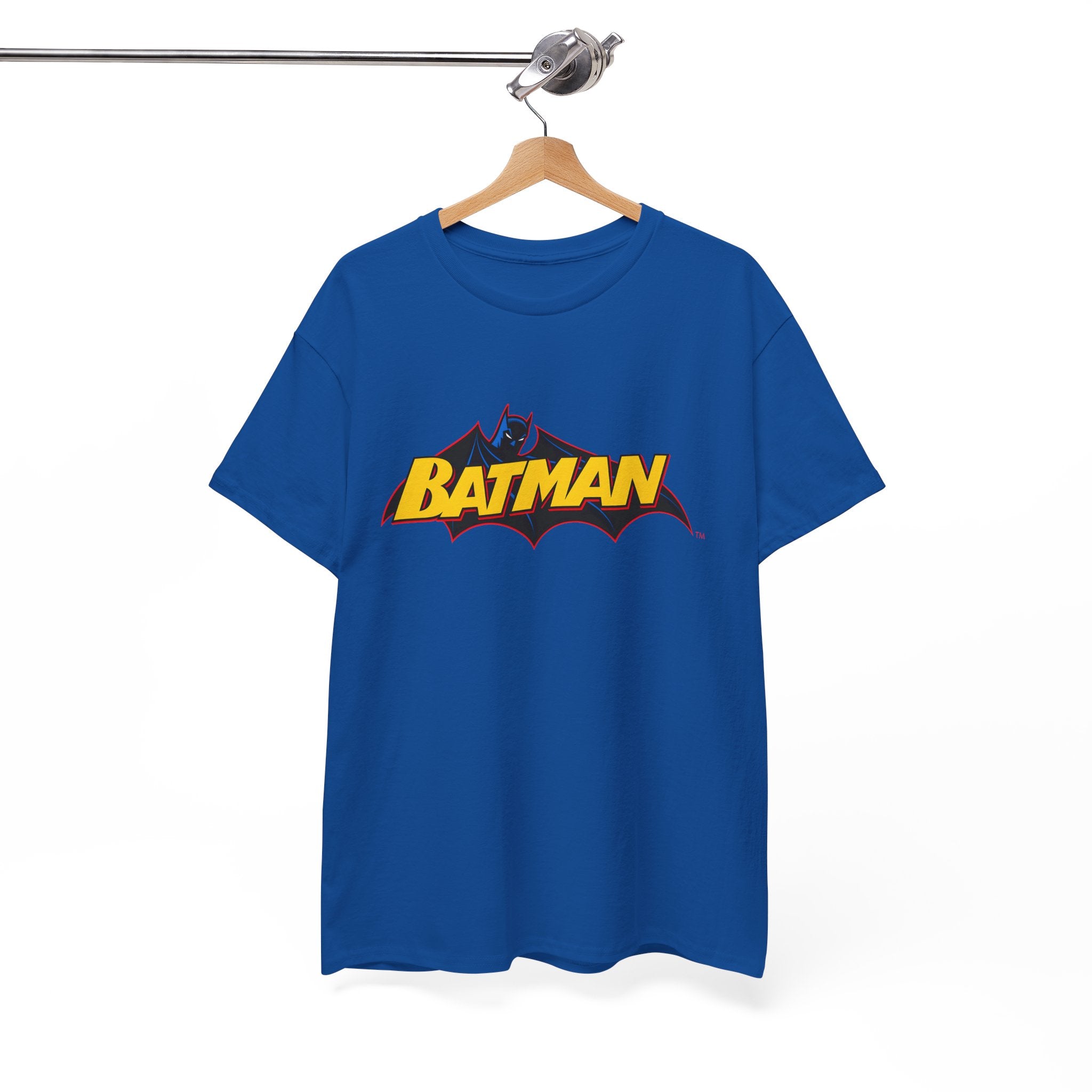 Batman  DC Comics inspired Logo T‑Shirt — Retro Yellow & Red Batman Emblem Tee