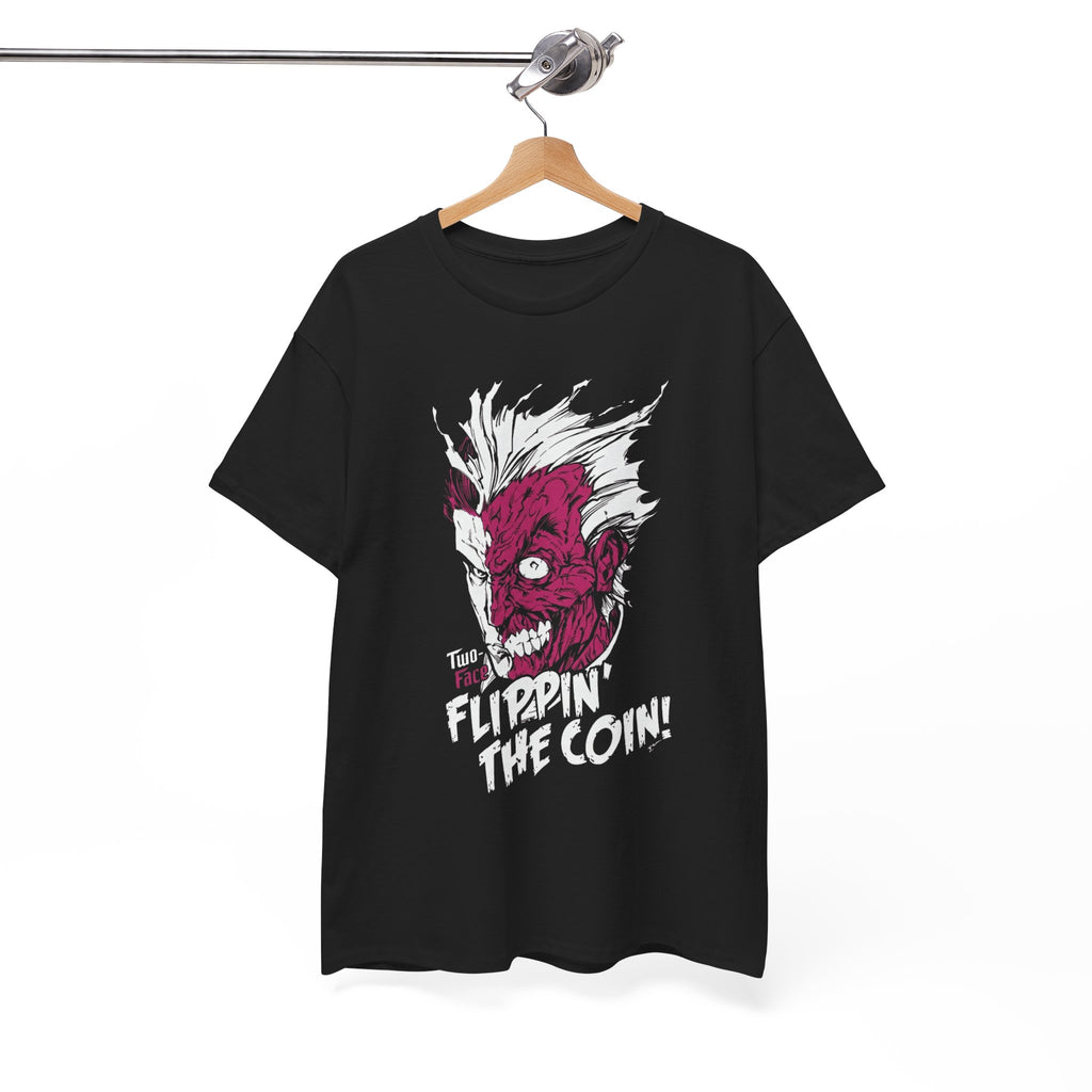 DC Comics Two-Face (Harvey Dent) “Flippin’ The Coin” Tee – Dark Gotham Villain T-Shirt
