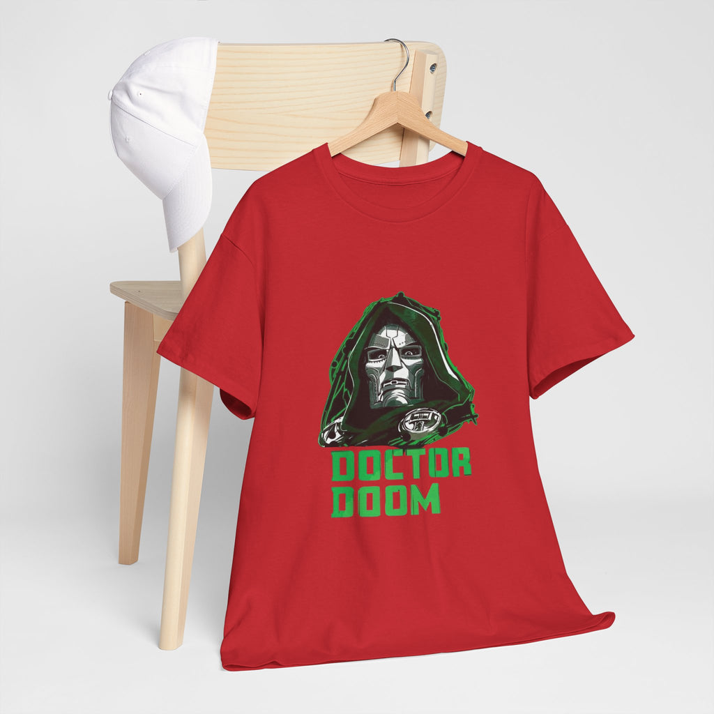 Doctor Doom Retro Green Villain Portrait T-Shirt — Avengers Graphic Tee