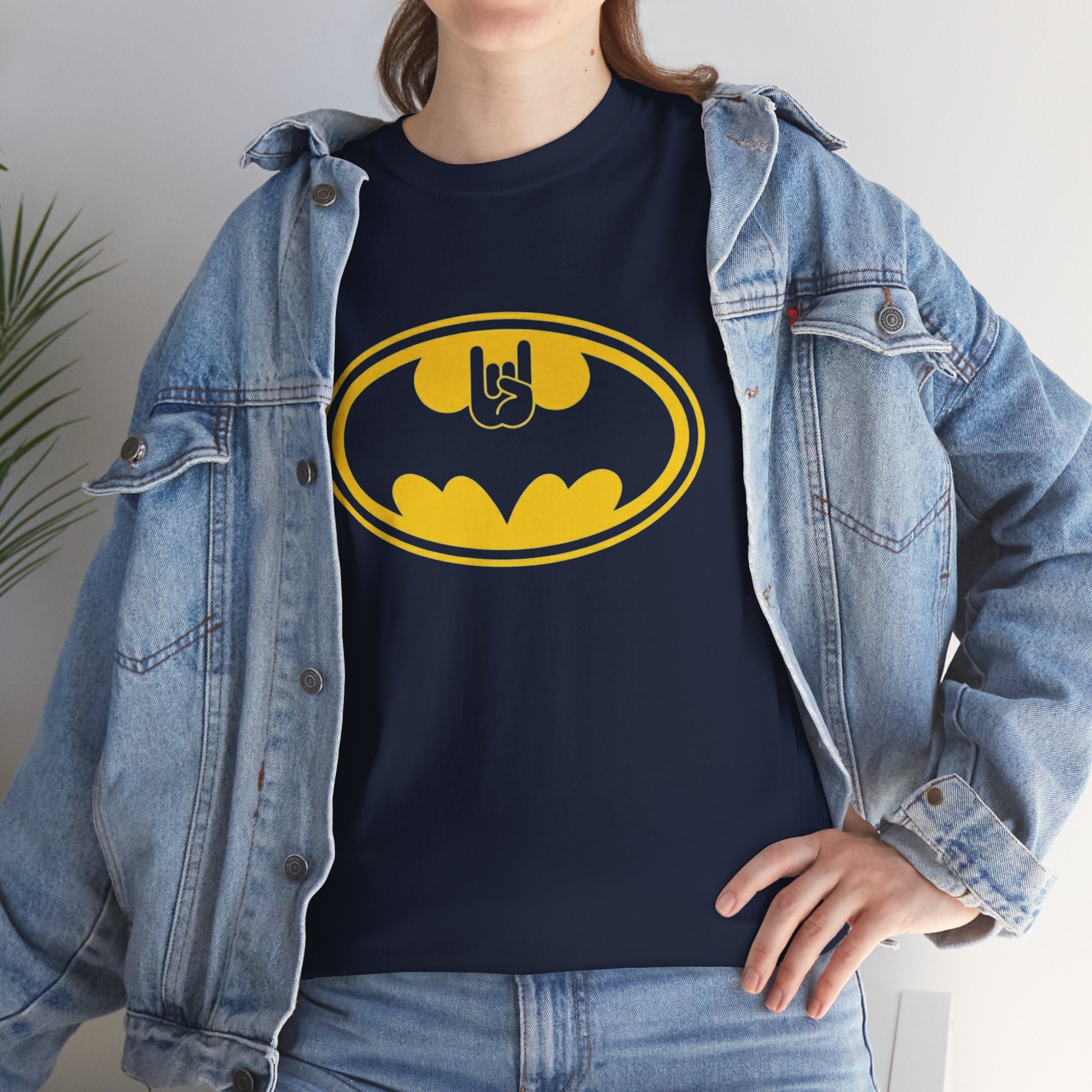 Batman Classic Rock And Roll Logo Unisex Premium T-Shirt