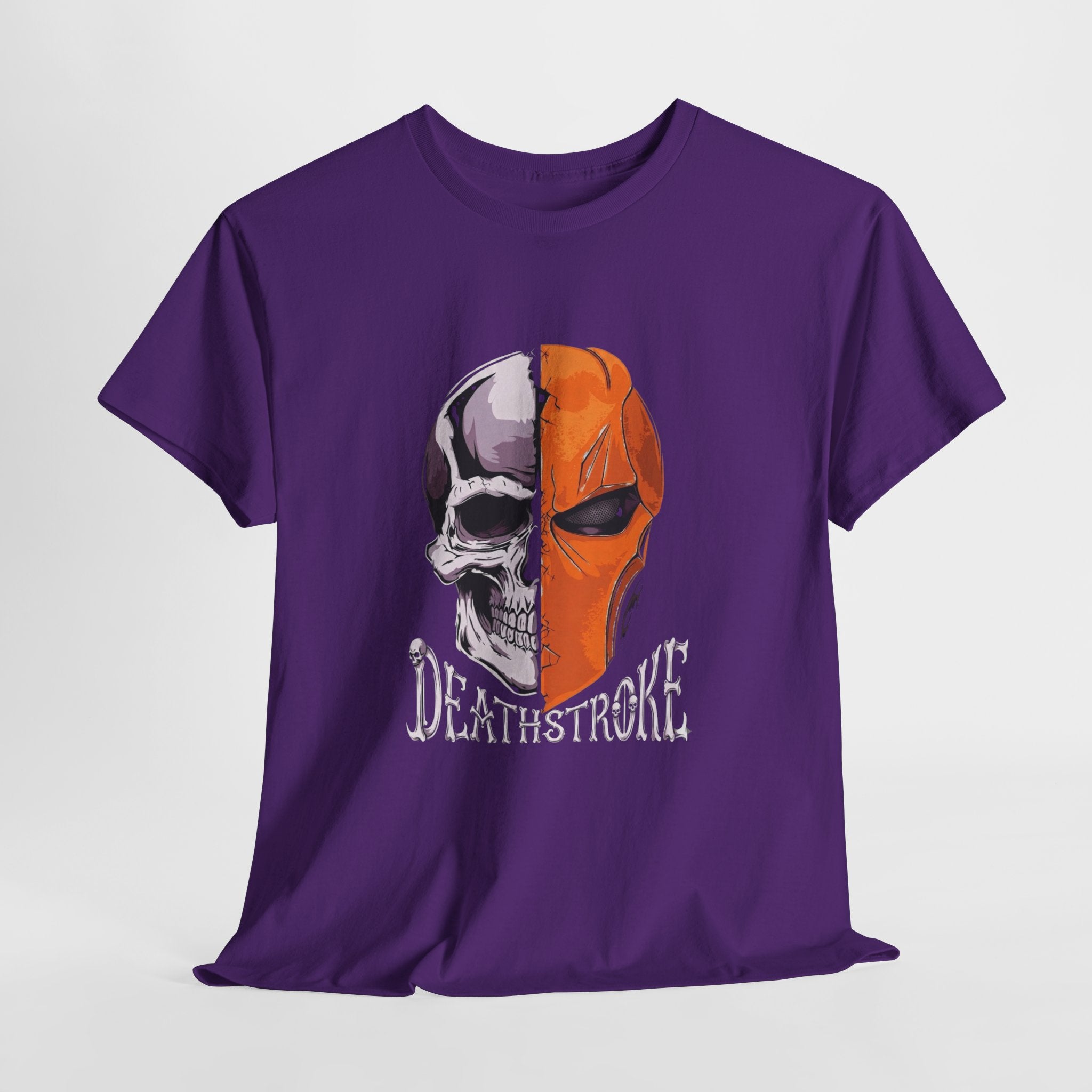 DC Deathstroke Skull Graphic T-Shirt — Slade Wilson Half-Mask Tee