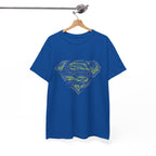 Superman Tech Shield T-Shirt — Futuristic Man of Steel Fanart Logo Tee