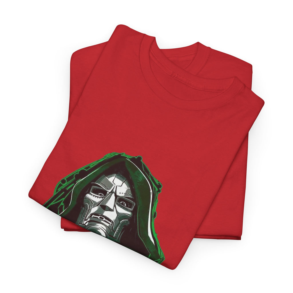 Doctor Doom Retro Green Villain Portrait T-Shirt — Avengers Graphic Tee