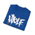 Wolf Graffiti Unisex Softstyle T-Shirt - Urban Fashion Tee, Graphic Shirt, Wolf Theme Apparel, Perfect for Friends & Nature Lovers