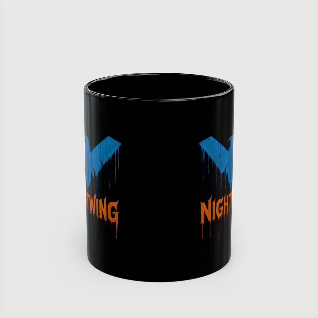 Dick Grayson Nightwing Dripping Grunge Coffee Mug - Drkheroz