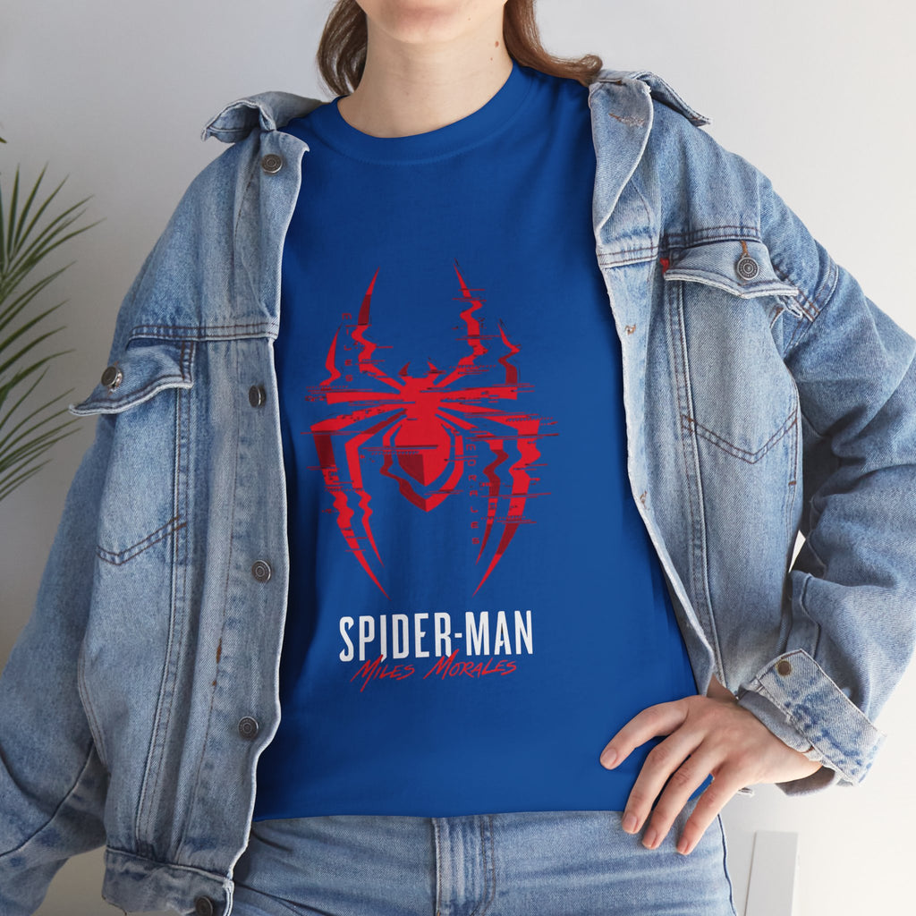 Marvel Spider-Man Miles Morales Glitch T-Shirt – Gamer Style Streetwear Tee