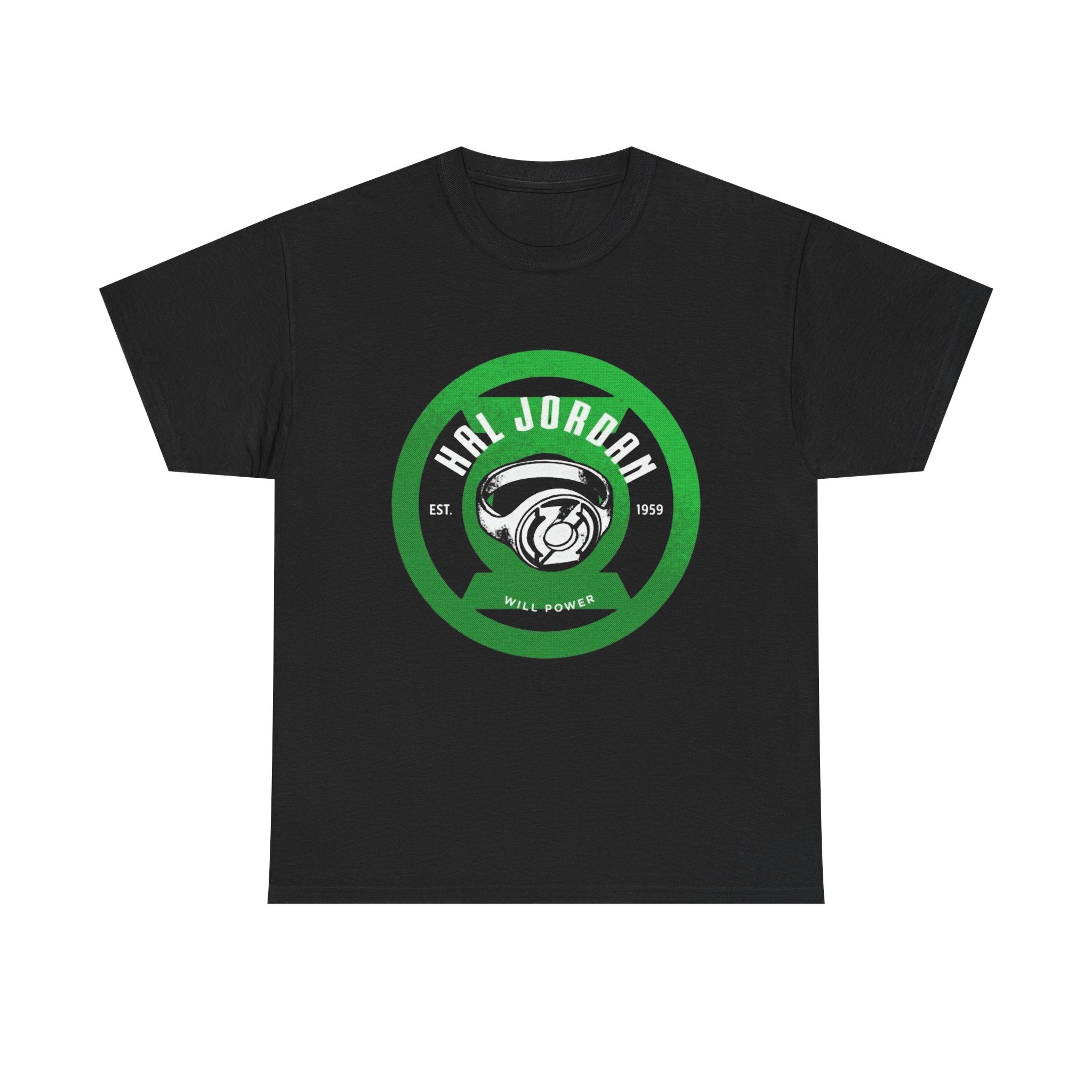 Green Lantern Hal Jordan Retro Logo Basketball T-Shirt