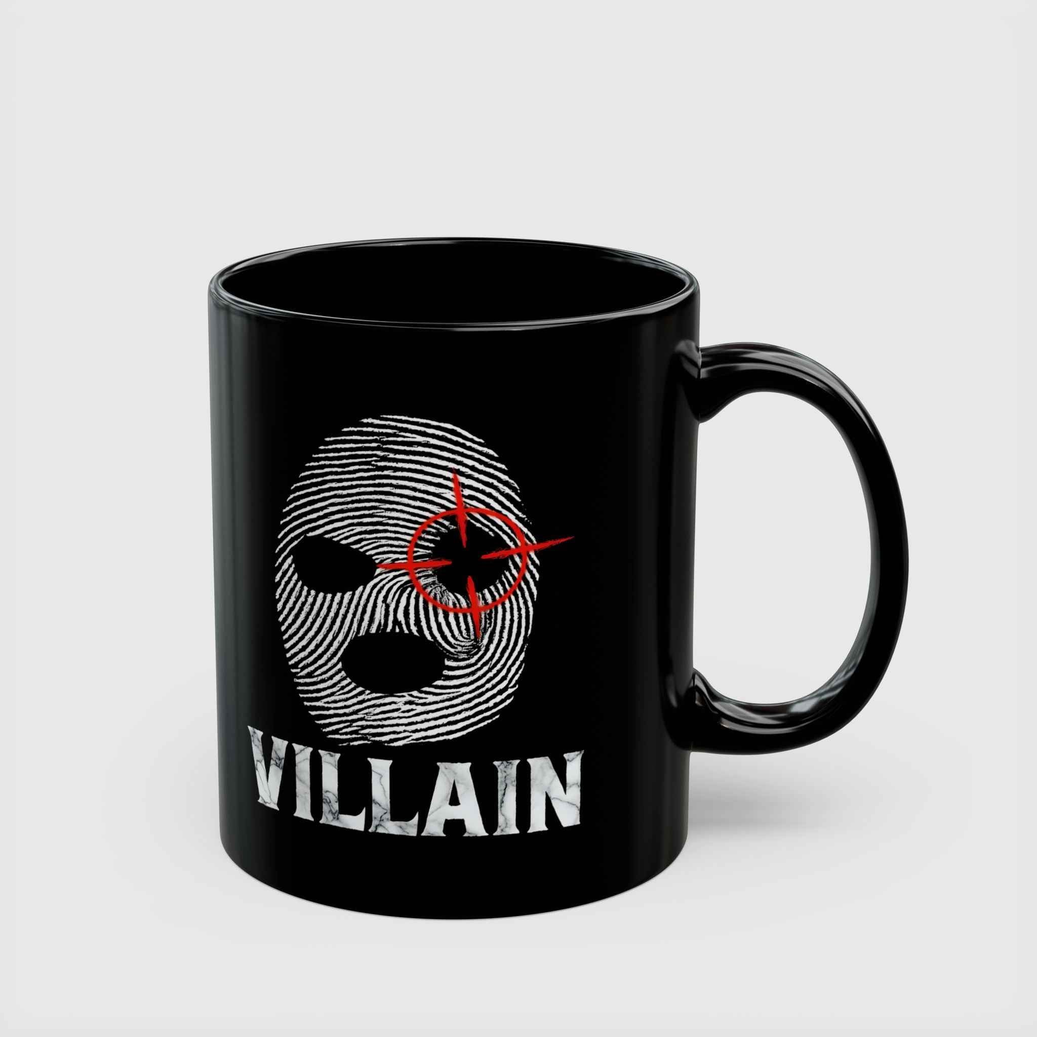 Villain Fingerprint Balaclava Target Anti-Hero Coffee Mug