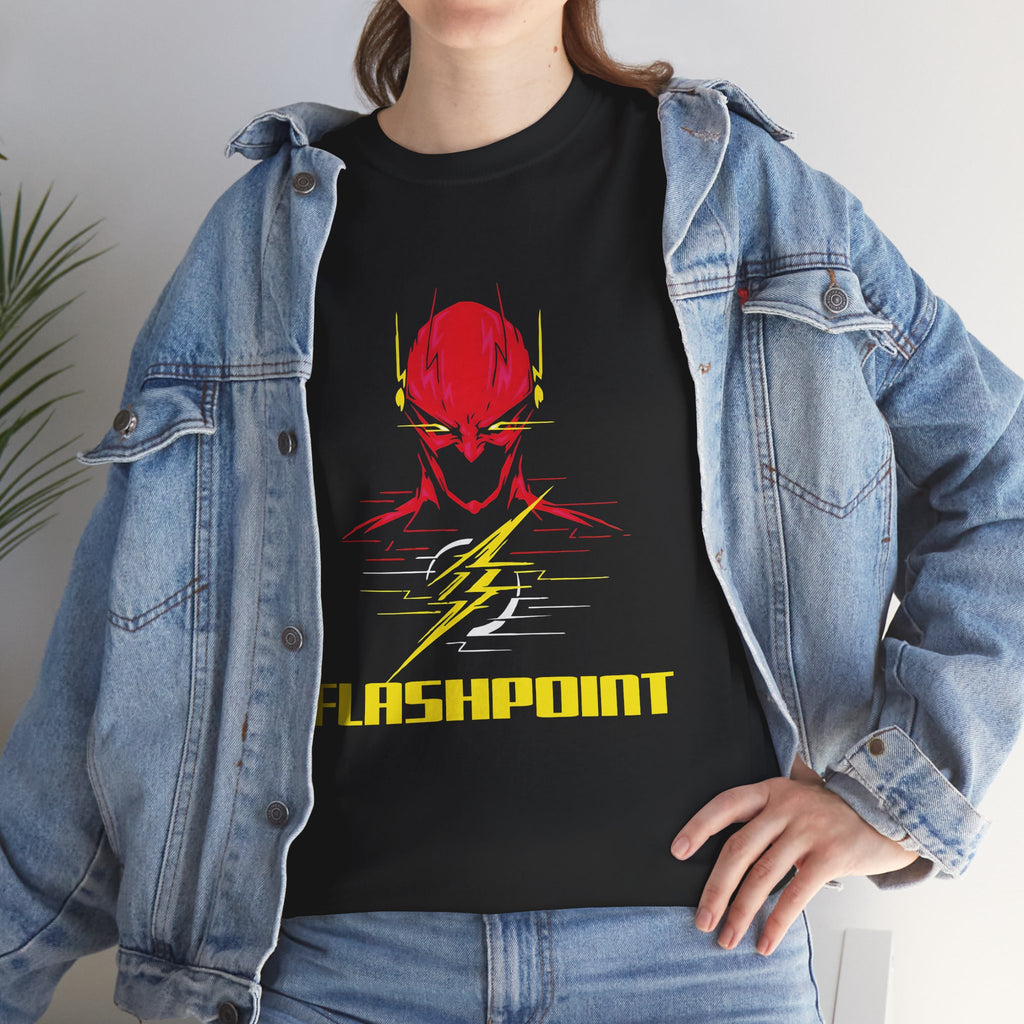 Flashpoint DC Flash Unisex T-shirt - Barry Allen Speed Force Graphic Tee - Dark Superhero Streetwear