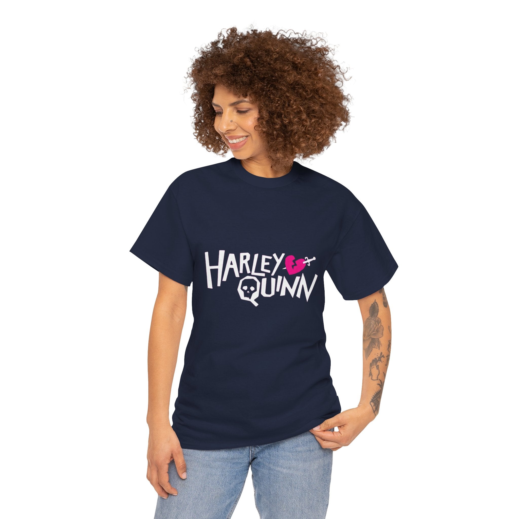 Harley Quinn Skull Heart Shirt – DC Comics Villain Graphic Tee