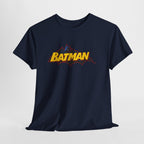 Batman  DC Comics inspired Logo T‑Shirt — Retro Yellow & Red Batman Emblem Tee