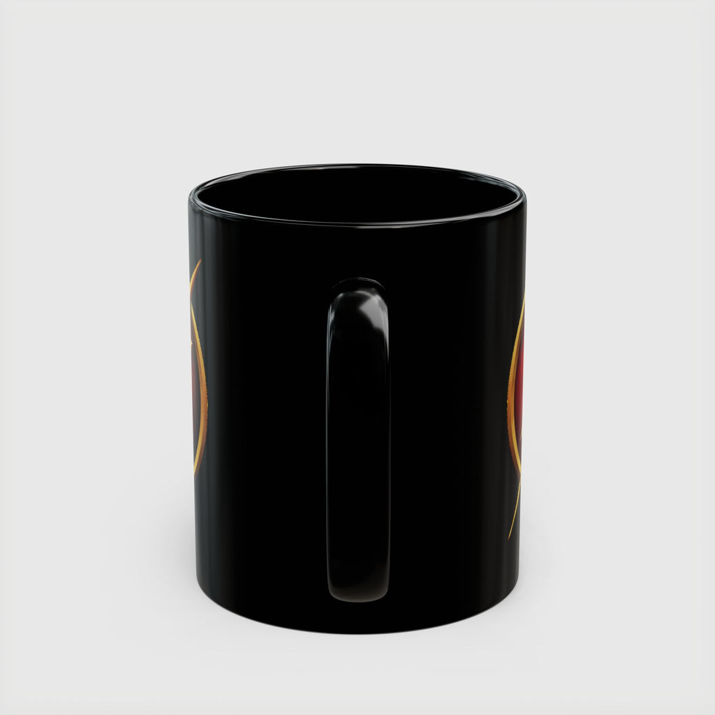 Classic DC Flash Lightning Bolt Mug - Scarlet Speedster Black Coffee Mug-  11oz & 15oz Speed Force Drinkware