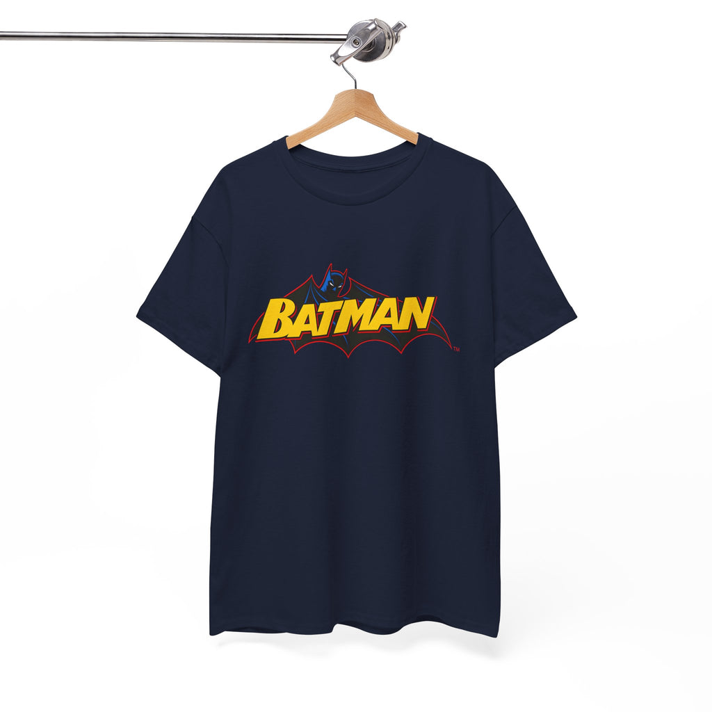 Batman  DC Comics inspired Logo T‑Shirt — Retro Yellow & Red Batman Emblem Tee
