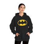 Batman Classic Logo Hoodie – Classic Yellow Bat Emblem Sweatshirt