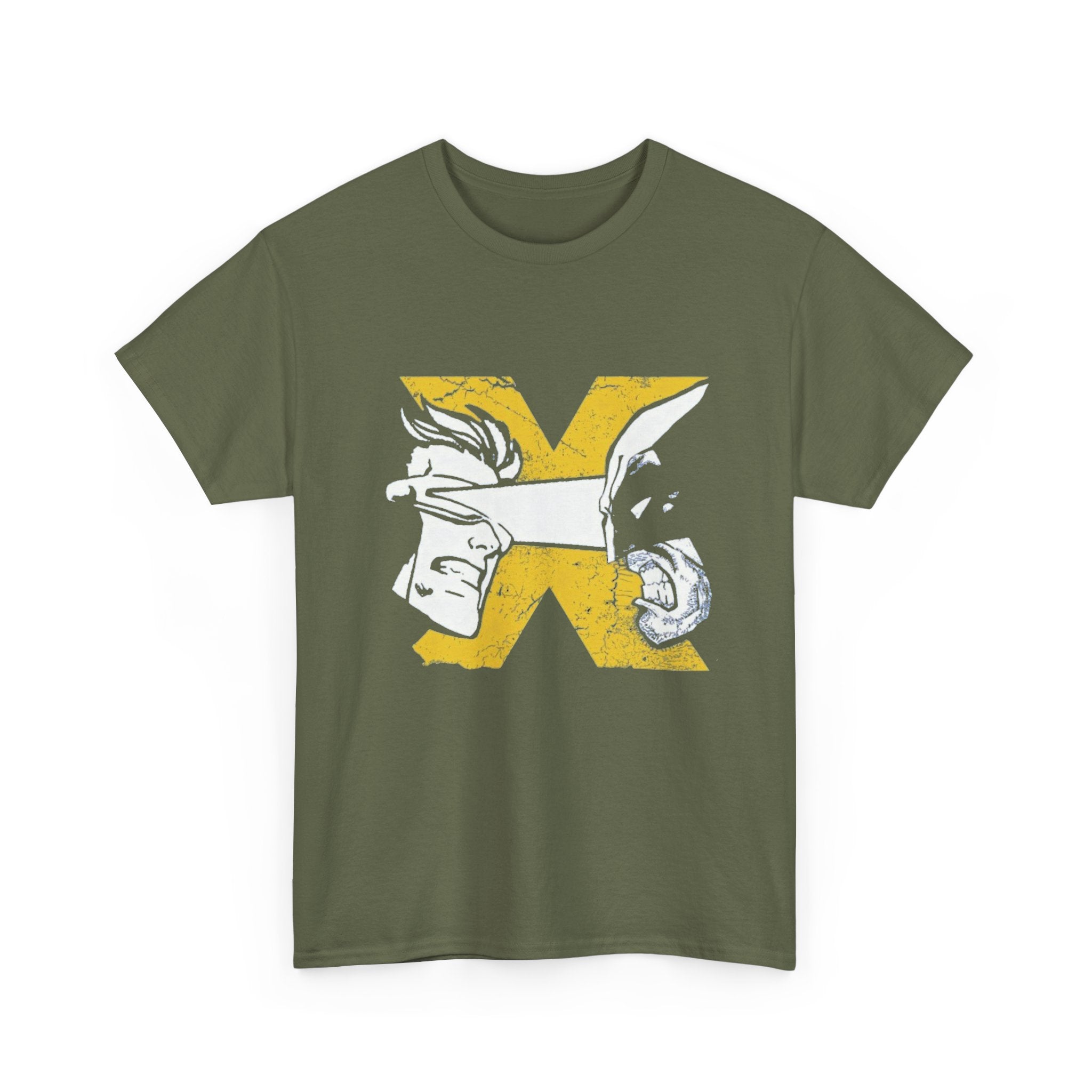 Wolverine vs Cyclops Vintage Graphic Tee — X‑Men Fan Shirt