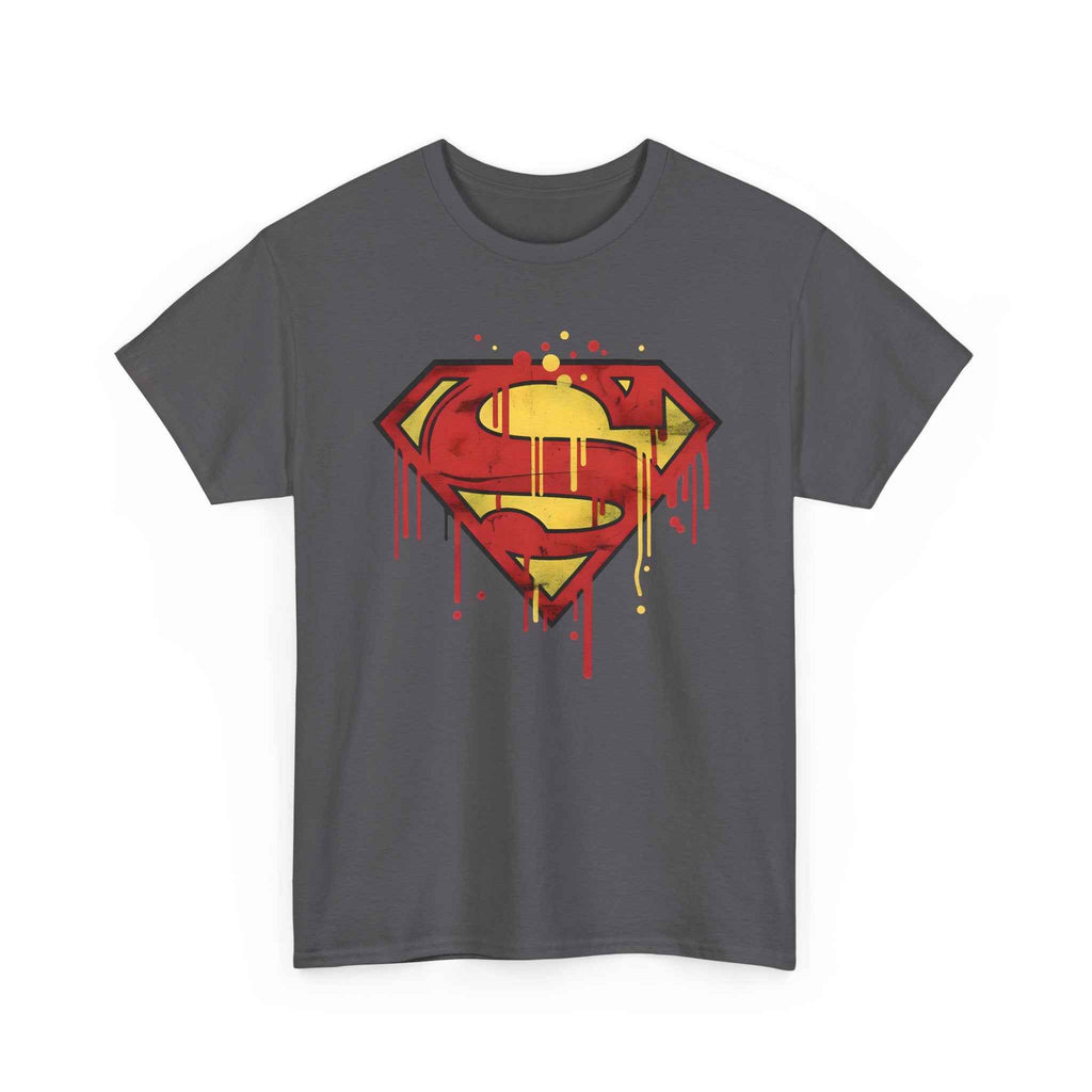Superman Graffiti Dripping S Shield Black Unisex T-Shirt