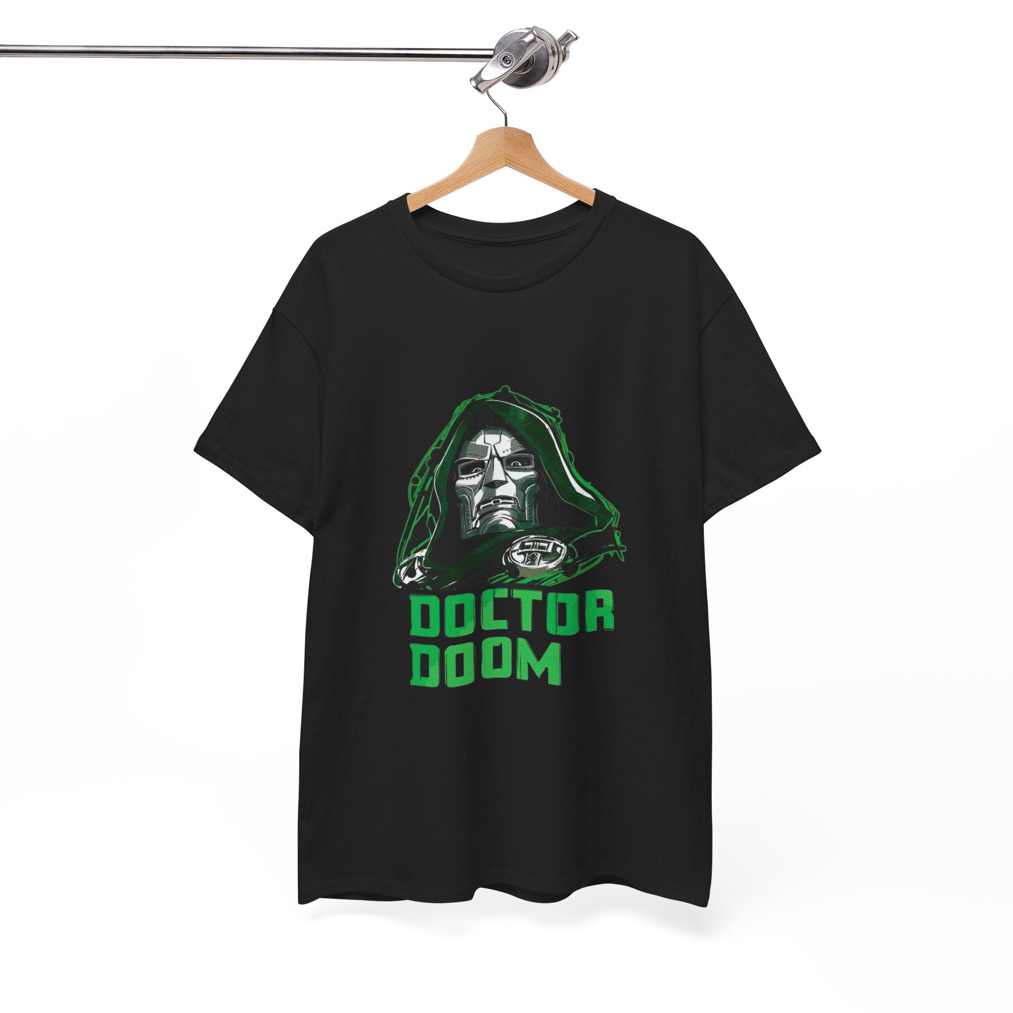 Doctor Doom Retro Green Villain Portrait T-Shirt — Avengers Graphic Tee