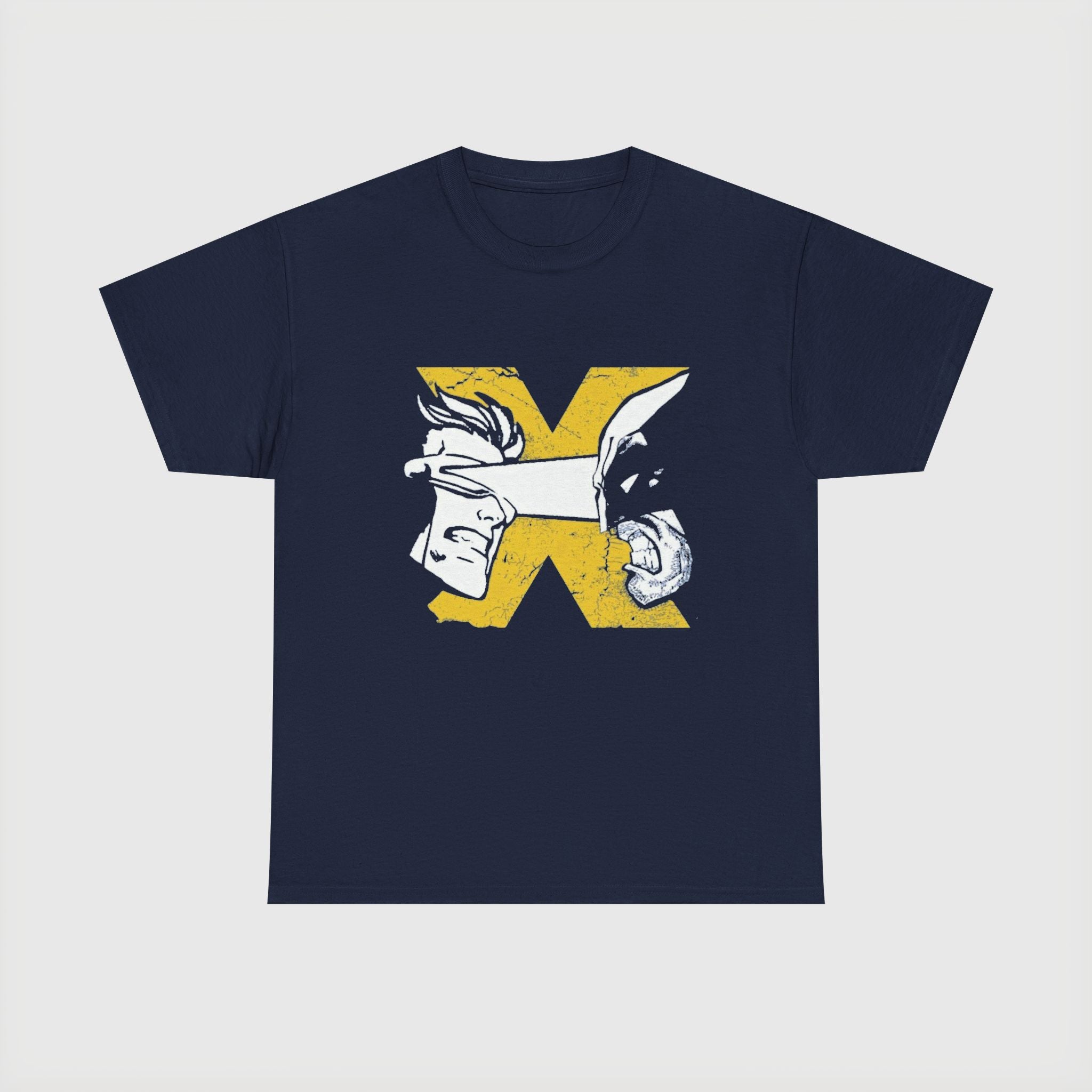Wolverine vs Cyclops Vintage Graphic Tee — X‑Men Fan Shirt