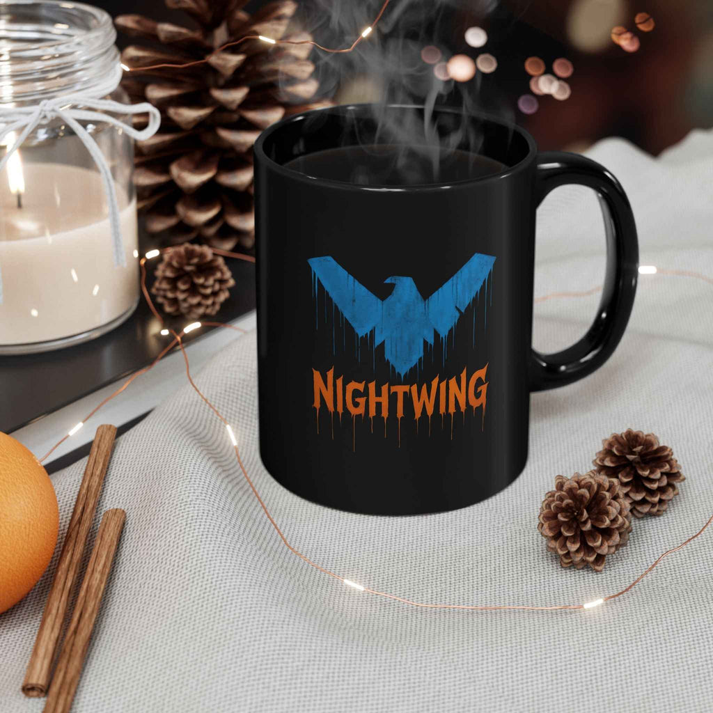 Dick Grayson Nightwing Dripping Grunge Coffee Mug