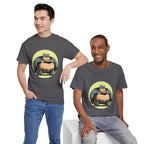 Funny Chubby Bat Hero T‑Shirt — Cute Fat Batman Parody Tee