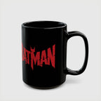 Batman Movie 2022 Red Logo Black Mug — 11oz & 15oz Ceramic Coffee Cup