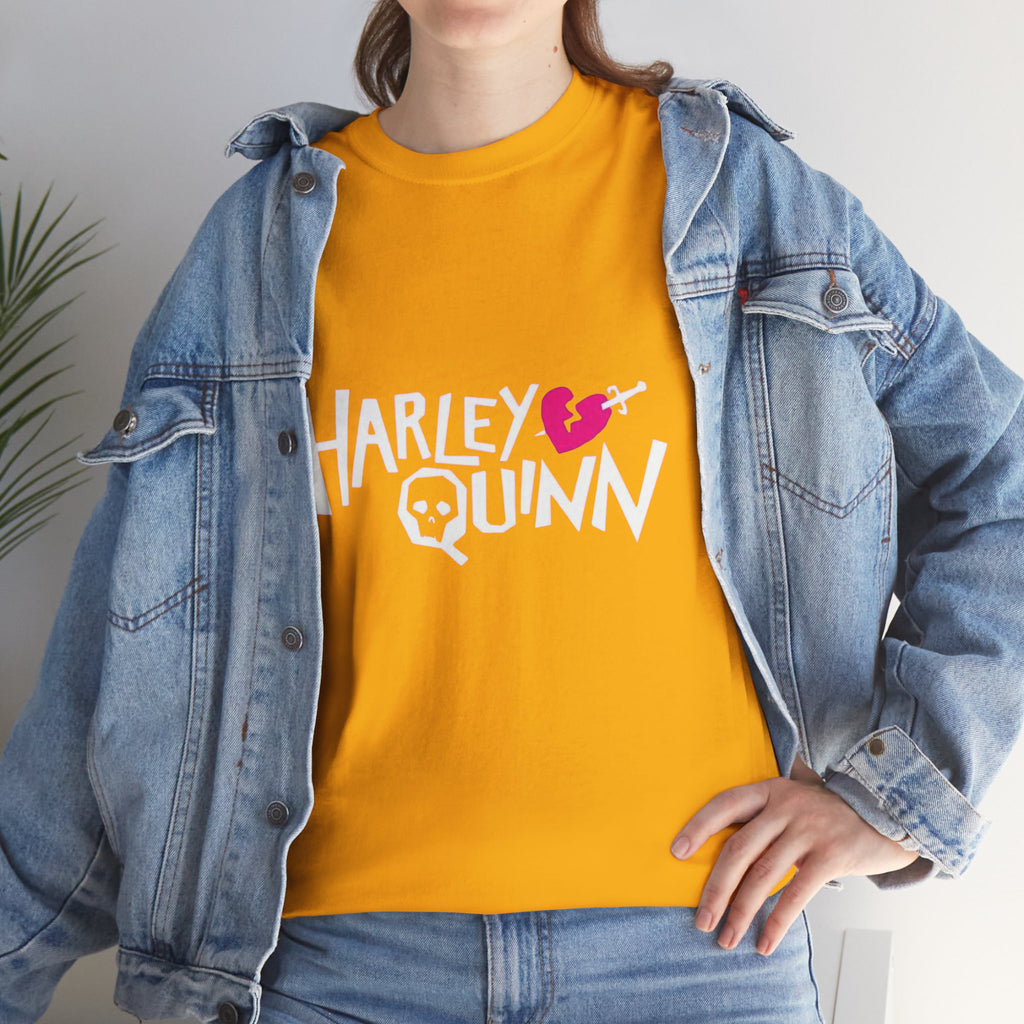 Harley Quinn Skull Heart Shirt – DC Comics Villain Graphic Tee