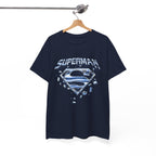 Man of Steel Metallic Logo T-Shirt — Shattered Chrome Superman Unisex Tee