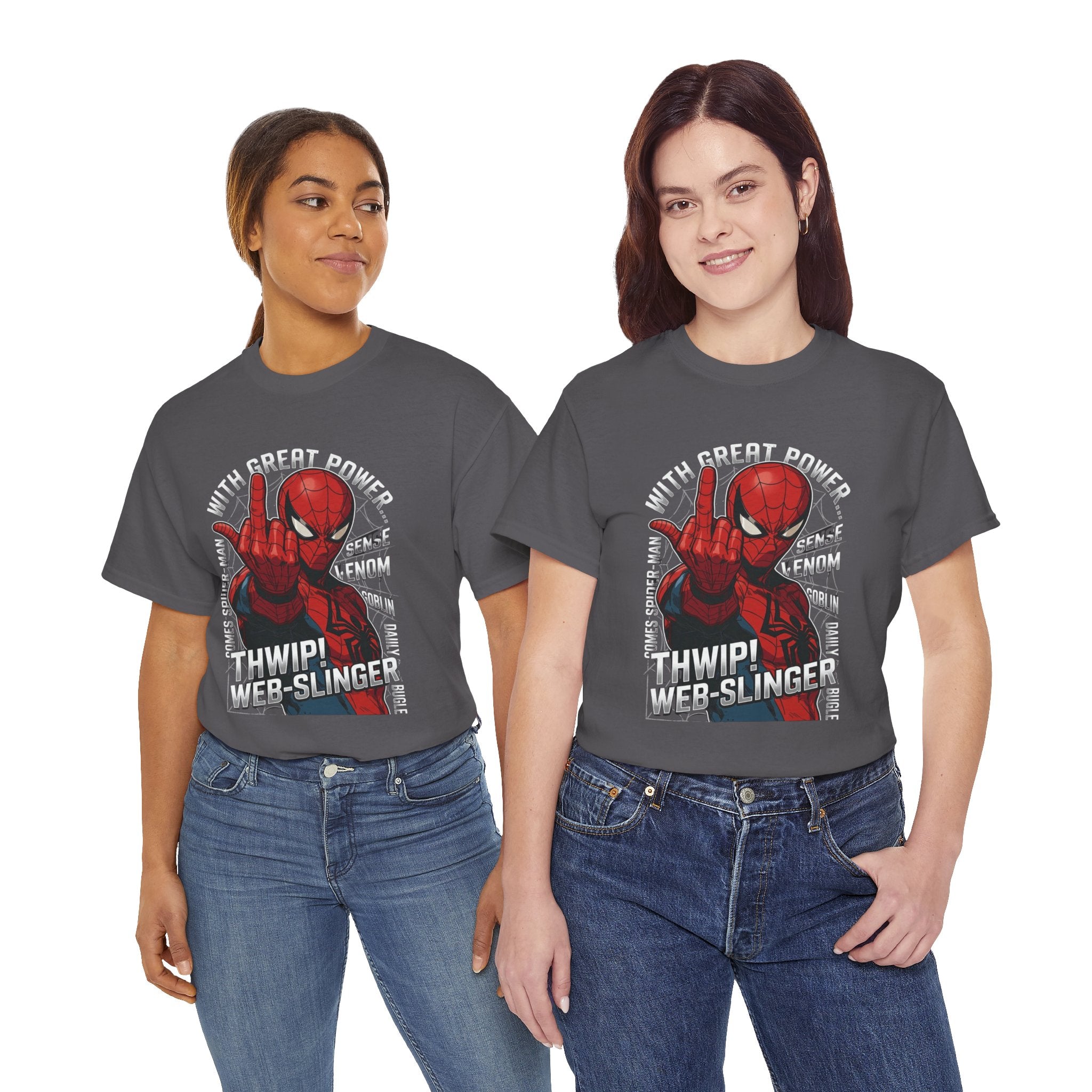 Marvel Spider-Man 'Gives the Finger' Comic Tee — Web-Slinger Graphic T-Shirt