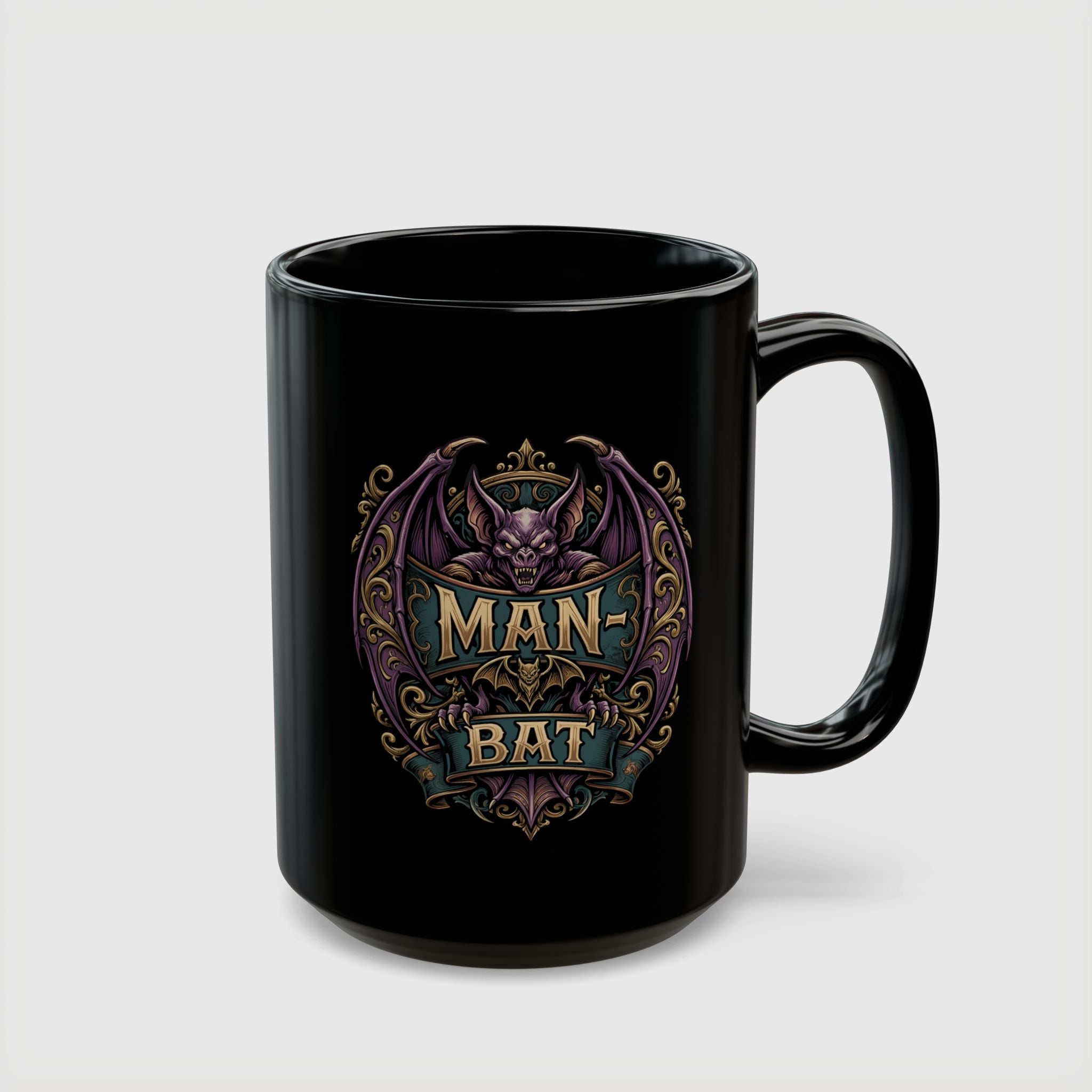 Langstrom’s Formula: 11oz/15oz Man-Bat Gothic Moring Coffee Mug