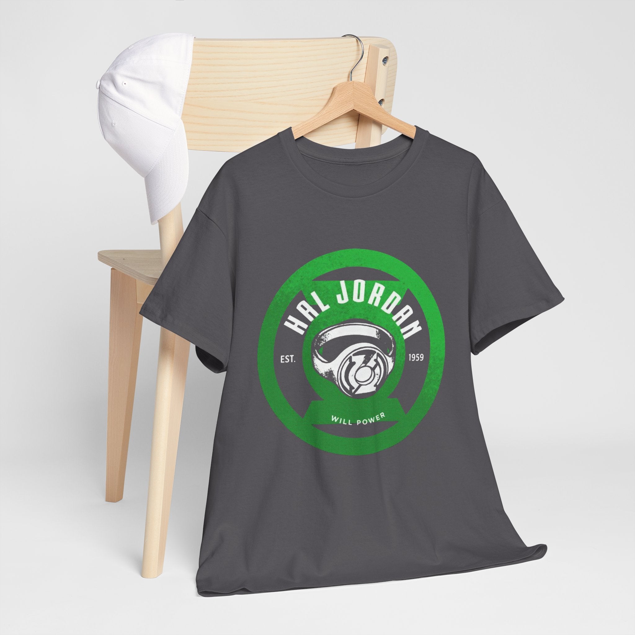 Green Lantern Hal Jordan Retro Logo Basketball T-Shirt